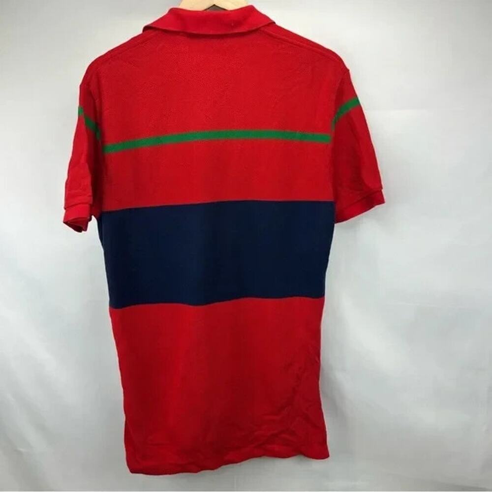 Vintage 90’s Polo by Ralph Lauren Men's Red and Blue Polo Shirt - Picture 2 of 4